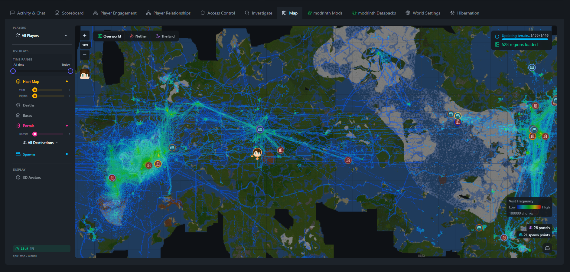 SpawnBox live world map - view 1