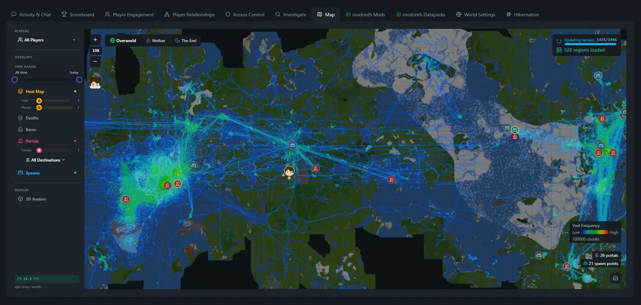 SpawnBox live world map - view 1