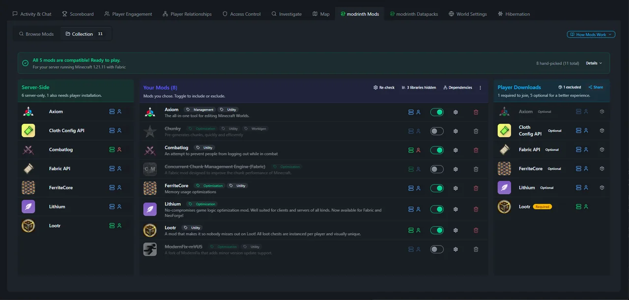 SpawnBox mod browser, compatibility solver, and auto-generated client modpack for player invites - view 2